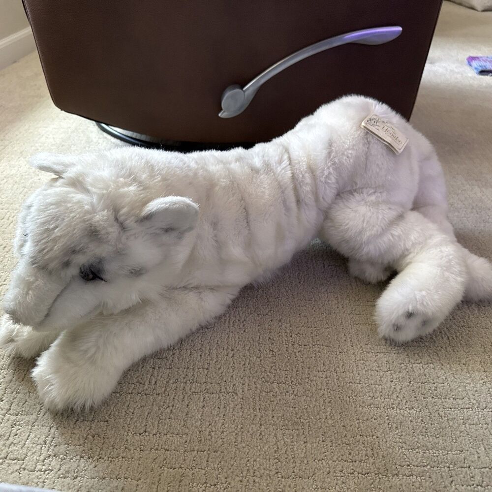 RUSS BERRIE White Tiger "YOMIKO" LARGE 34" Realistic Animal item 259 #7975 RARE
